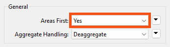 Areas First parameter